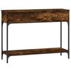 vidaXL Table console ch&ecirc;ne fum&eacute; 100x30,5x75 cm bois d'ing&eacute;nierie