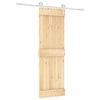 vidaXL Porte coulissante Naturel et Blanc 70 x 210 cm