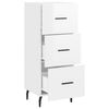 vidaXL Buffet Blanc brillant 34,5x34x90 cm Bois d'ing&eacute;nierie