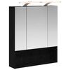 vidaXL Armoire Miroir de Salle de Bain Ch&ecirc;ne noir 60 x 14.5 x 70 cm