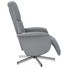 vidaXL Fauteuil inclinable de massage et repose-pieds gris clair tissu