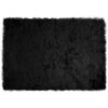 vidaXL Tapis en fausse TAFALLA Noir 140 x 200 cm Polyester