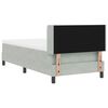 vidaXL Lit &agrave; ressorts avec matelas Gris clair 200 x 100 cm Velours