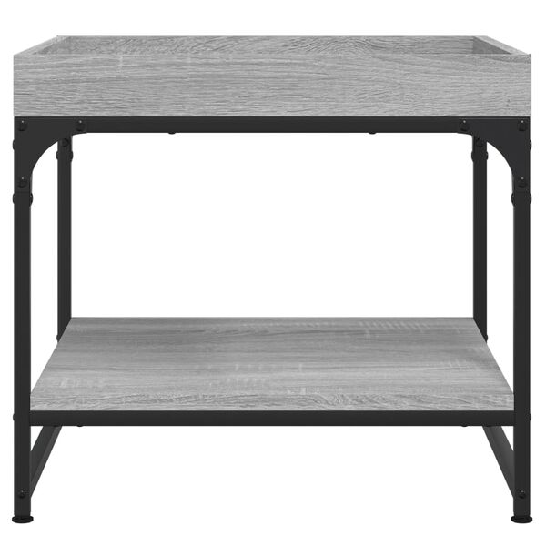 vidaXL Table basse sonoma gris 49,5x49,5x45 cm bois d'ing&eacute;nierie