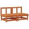 vidaXL Sofa de jardin milieu Pin massif Brun Cir&eacute;