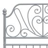 vidaXL Cadre de lit sans matelas gris m&eacute;tal 100x200 cm