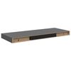vidaXL &Eacute;tag&egrave;re murale flottante Gris brillant 60x23,5x3,8 cm MDF