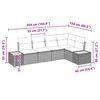 vidaXL Ensemble de canap&eacute; de jardin 5 pcs beige et cr&egrave;me Poly rotin