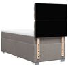 vidaXL Sommier &agrave; lattes de lit avec matelas Taupe 100x200 cm Tissu