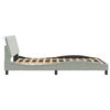 vidaXL Cadre de lit sans matelas Hanko gris clair 140x200 cm velours