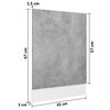 vidaXL Panneau de lave-vaisselle Gris b&eacute;ton 45x3x67 cm Agglom&eacute;r&eacute;