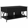 vidaXL Table basse Ch&ecirc;ne noir 100 x 55 x 48,5 cm Bois d'ing&eacute;nierie