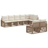 vidaXL Ensemble de canap&eacute; de jardin 8 pcs Beige polyrotin
