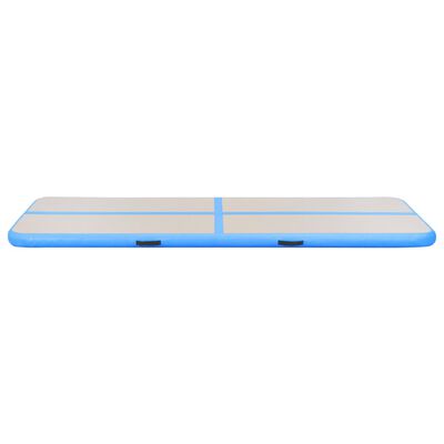 vidaXL Tapis gonflable de gymnastique avec pompe 300x100x10cm PVC Bleu