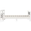 vidaXL Cadre de lit avec t&ecirc;te de lit blanc 75x190cm bois de pin massif
