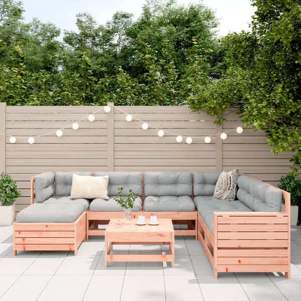 vidaXL Salon de jardin 8 pcs bois massif sapin de douglas