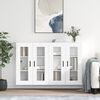 vidaXL Armoires murales 2 pcs blanc bois d'ing&eacute;nierie