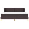 vidaXL Lit &agrave; ressorts avec matelas Marron fonc&eacute; 180 x 200 cm tissu