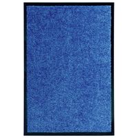 vidaXL Paillasson lavable Bleu 40x60 cm