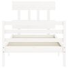 vidaXL Cadre de lit sans matelas blanc 100x200 cm bois massif