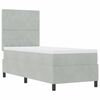 vidaXL Lit &agrave; ressorts avec matelas Gris clair 80 x 200 cm Velours