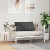 vidaXL Coussin de Dos Gris fonc&eacute; 100 x 50 cm Tissu en velours c&ocirc;tel&eacute;