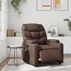 vidaXL Fauteuil de massage inclinable électrique marron similicuir