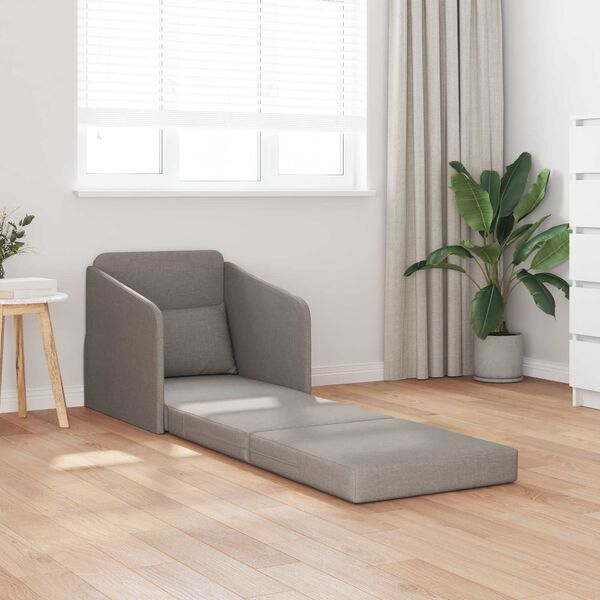 vidaXL Canap&eacute;-Lit 60cm Taupe tissu