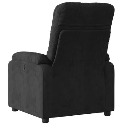 vidaXL Fauteuil inclinable de massage électrique noir tissu microfibre