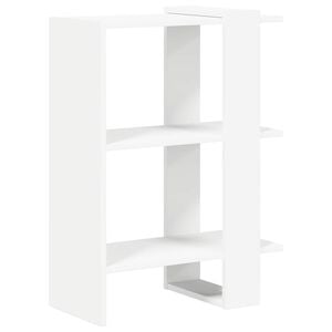 vidaXL &Eacute;tag&egrave;re 2 niveaux 52 x 25 x 71,5 cm Bois d'ing&eacute;nierie Blanc