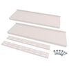 vidaXL &Eacute;tag&egrave;res murales flottantes &agrave; 2 niveaux 2 pcs Inox 200x30 cm