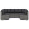 vidaXL Salon de jardin 6 pcs avec coussins R&eacute;sine tress&eacute;e Gris
