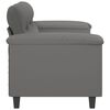 vidaXL Canap&eacute; &agrave; 2 places Gris fonc&eacute; 140 cm Tissu microfibre