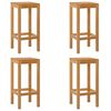 vidaXL Tabouret de bar 4 pc Naturel Bois de teck massif