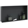 vidaXL Niche de douche noir mat 62x32x9 cm acier inoxydable