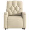 vidaXL Fauteuil inclinable Cr&egrave;me Tissu