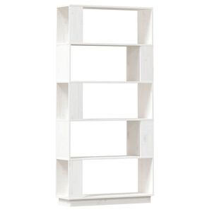 vidaXL Biblioth&egrave;que/S&eacute;parateur de pi&egrave;ce Blanc 80x25x163,5cm Pin massif