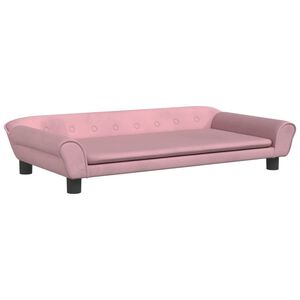 vidaXL Canap&eacute; pour enfants rose 100x50x26 cm velours