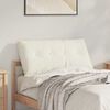 vidaXL Coussin de Dos Cr&egrave;me 100 x 50 cm Tissu en velours c&ocirc;tel&eacute;