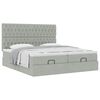 VidaXL Cadre de lit ottoman et matelas gris clair 160x200cm velours