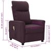 vidaXL Fauteuil de massage Violet Tissu