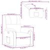 vidaXL Fauteuil inclinable beige tissu microfibre