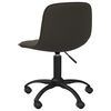 vidaXL Chaise pivotante de bureau Gris fonc&eacute; Velours