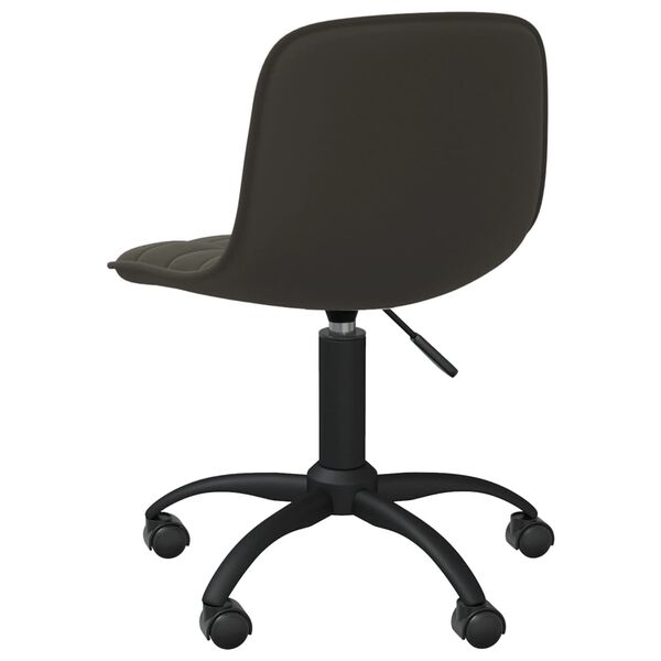 vidaXL Chaise pivotante de bureau Gris fonc&eacute; Velours