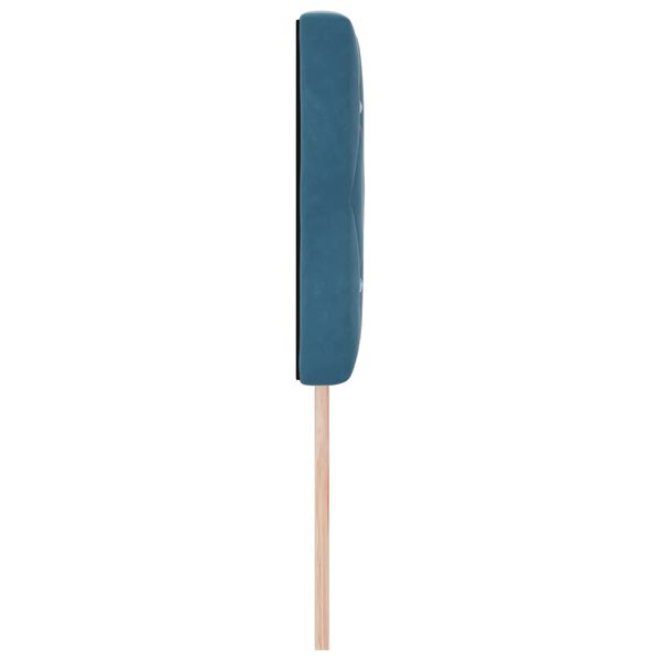 vidaXL T&ecirc;te de lit avec t&ecirc;te de lit Bleu fonc&eacute; 160 cm Cuir synth&eacute;tique