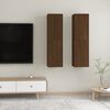 vidaXL Meubles TV muraux 2 pcs Ch&ecirc;ne marron 30,5x30x110 cm