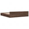vidaXL Cadre de lit avec tiroirs sans matelas ch&ecirc;ne marron 180x200 cm