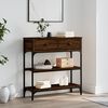 vidaXL Table console ch&ecirc;ne marron 72,5x25x75 cm bois d'ing&eacute;nierie