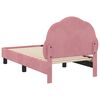 vidaXL Cadre de lit pour tout-petit avec t&ecirc;te de lit Rose 70 x 140 cm