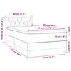 vidaXL Sommier &agrave; lattes de lit avec matelas Gris clair 80x200 cm Tissu